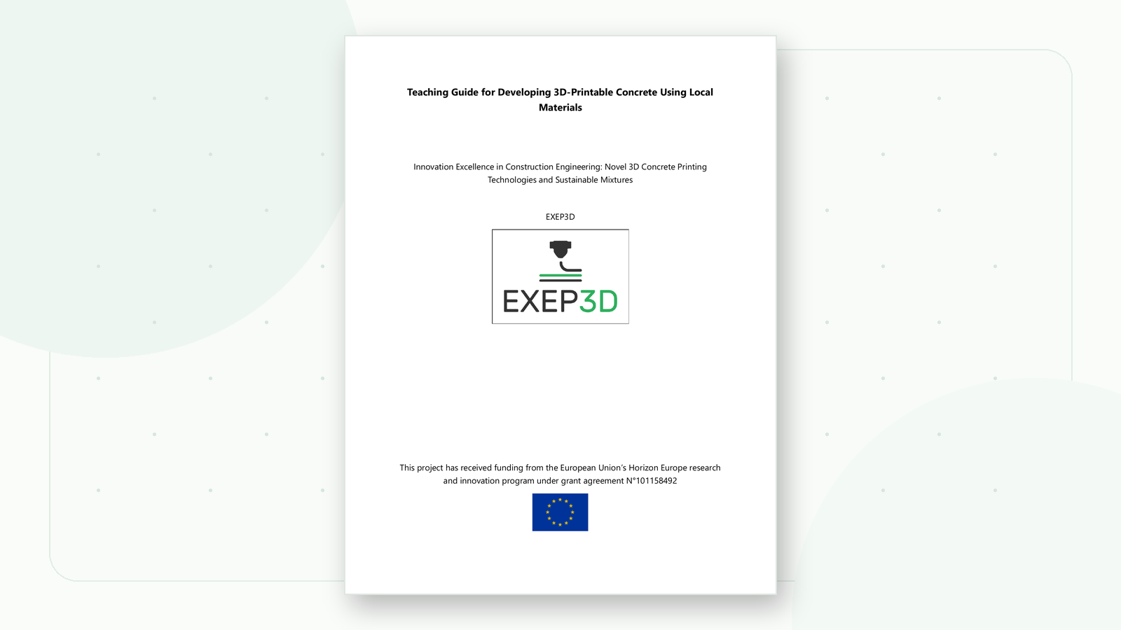 Teaching Guide for Developing 3D-Printable Concrete Using Local Materials cover image